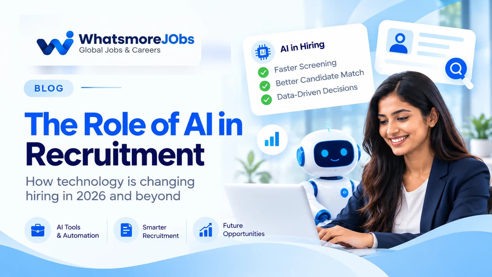 AI-assisted recruitment visual with human oversight